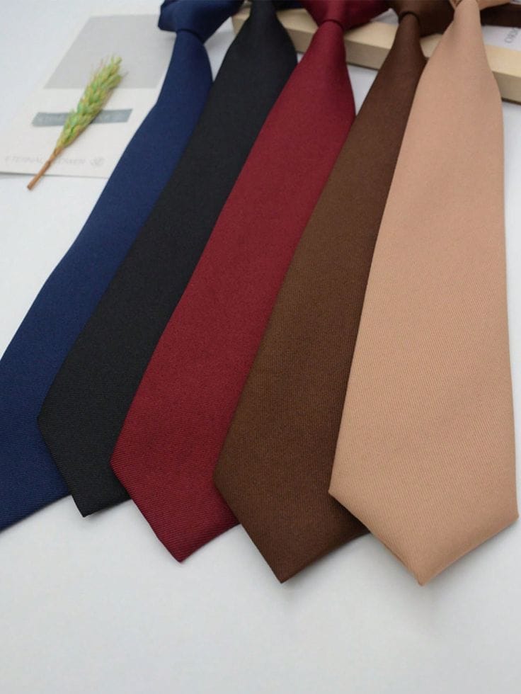 Solid colour school ties