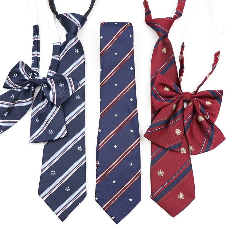 Bow ties and striped ties