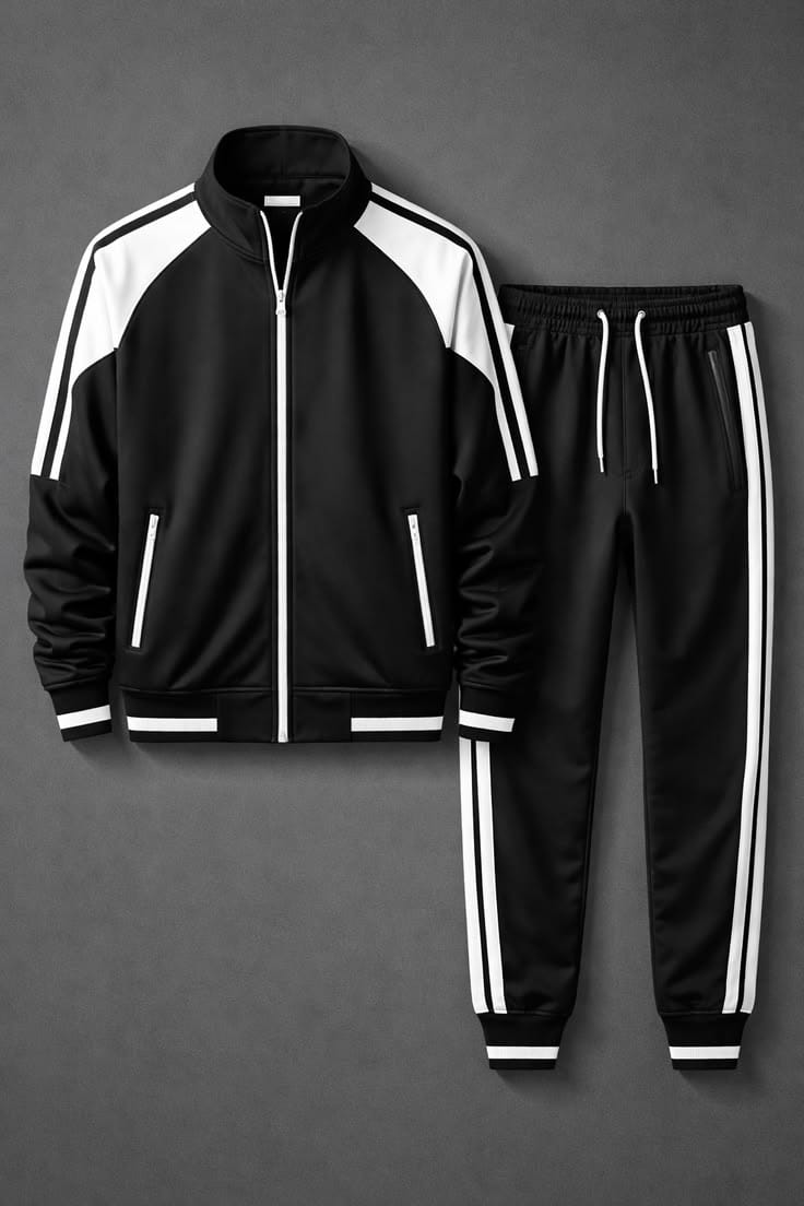 Black and white tracksuit