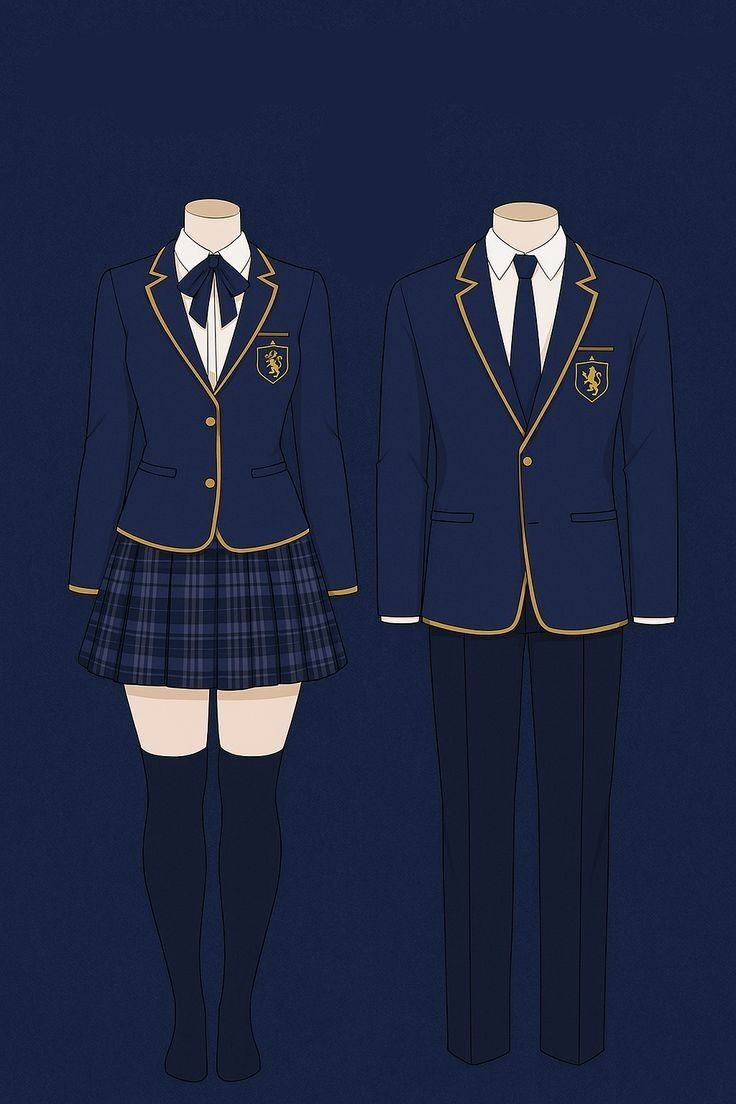 School blazers boy and girl