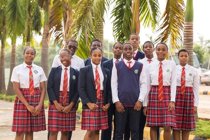 Custom school uniform — mixed group